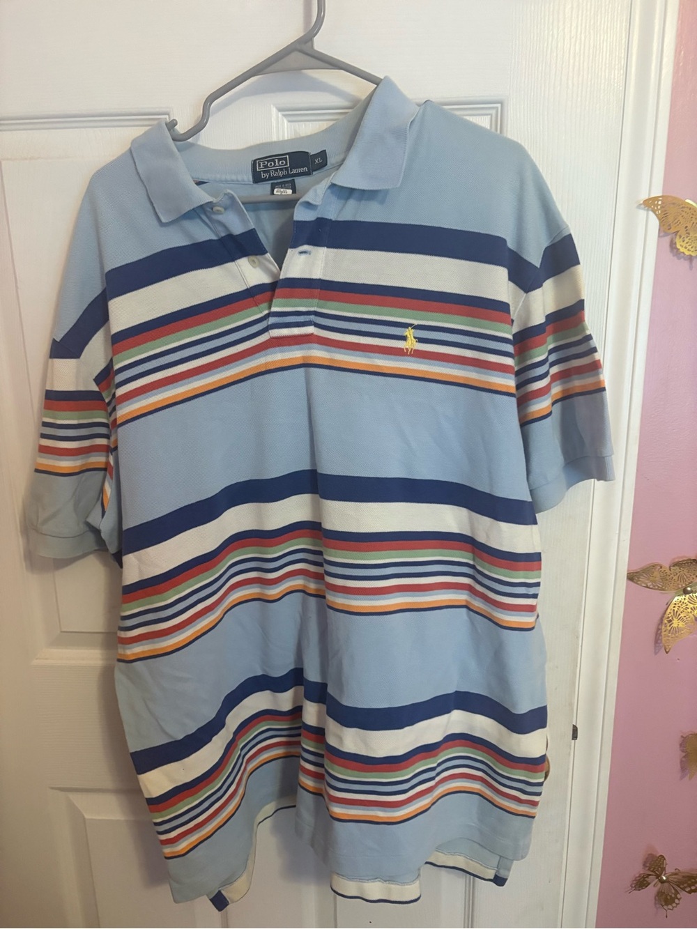 Ralph Lauren Light Blue Multi-Stripe Polo Shirt